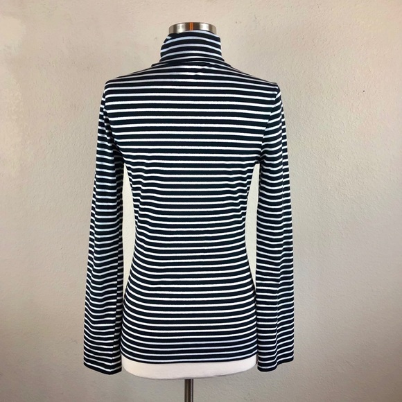 Express Top Striped Long Sleeve Turtleneck - Picture 5 of 8